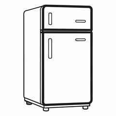 modern refrigerator isolated on white