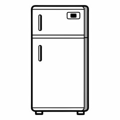 modern refrigerator isolated