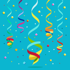 party balloons and confetti