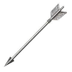 A Satin Silver Arrow with Lunar Rover Textures Apol Isolated on Transparent Background