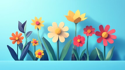 Obraz premium Digital garden growing icons like flowers