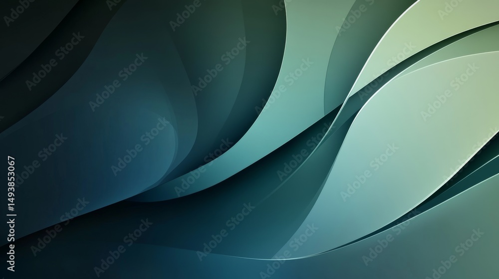 Poster creating a sleek business background with curved shapes modern office digital artwork professional e
