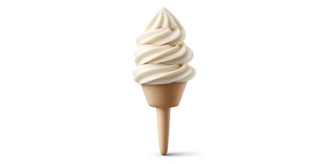 Vanilla ice cream cone