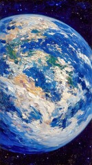 Celestial Event Earth in Space Digital Art Cosmic Environment Aerial View Planetary Concept for SEO Impact