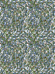 Botanical seamless pattern with blueberry berries and branches.