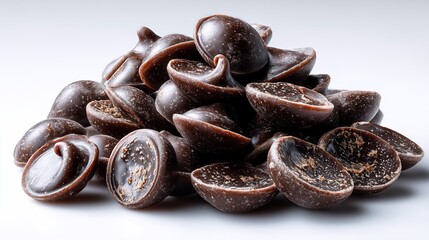 Pile of dark chocolate chips
