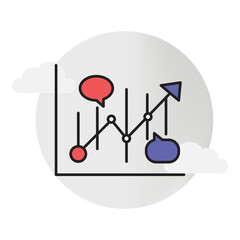 Statistics and Data Analysis vector Icon design