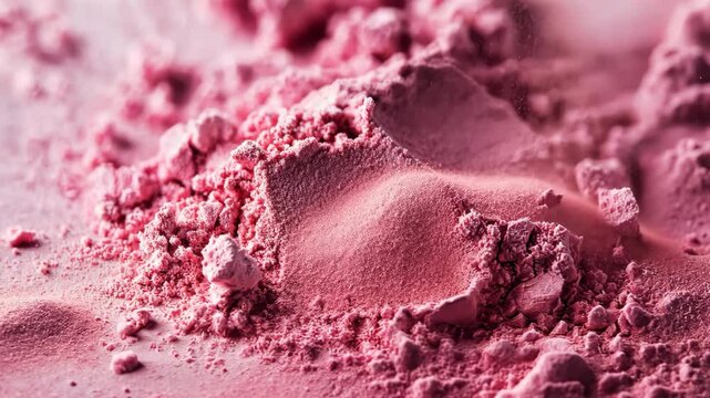 Close-Up of Pink Powdered Food Supplement
