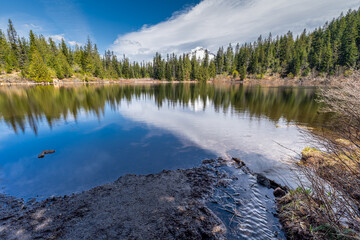 Mirror Lake near Mt. Hood in Spring, Oregon