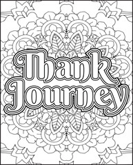 Gratitude Quote Coloring Page for Adults. Gratitude Motivational Quote Coloring Page.