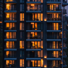 Obraz premium of a building in the night