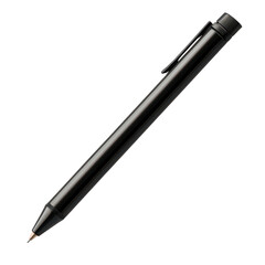 Sleek Black Pen on Black Background Writing Tool Stationery Office Supply