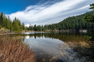 Mirror Lake near Mt. Hood in Spring, Oregon