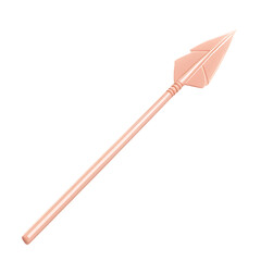 Sleek Arrow with Contemporary Curve in Soft Peach Isolated on Transparent Background