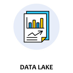Data Lake Storage Cloud Vector Icon design