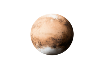Large planet with a white background, isolated