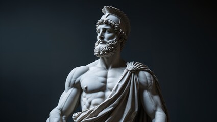 Realistic Detailed Sculpture of Male Figure with Beard

