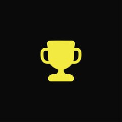 Trophy icon logo flat vector design
