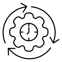 Smart Automation and Workflow Management vector Icon design