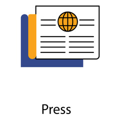 Press Law and Media Regulation vector Icon design