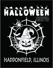 Halloween 1978 Haddonfield, Illinois Hunting Gift - printable editable vector art file.