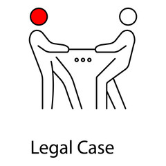 Legal Case vector Icon design Representing Courtroom Proceedings