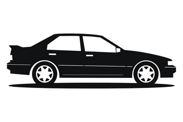 Fototapeta premium Simple Silhouette of a Classic Car