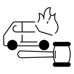 Personal Injury and Tort Law vector Icon Design