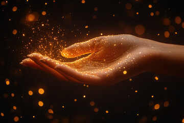 The Graceful Hand Posed in Soft Warm Tones