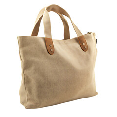 Elegant Canvas Bag with a Refined Texture and Subtle Design Isolated on Transparent Background