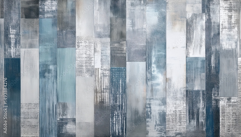 Poster abstract vertical textured pattern in cool blue and gray tones for modern web design, branding, post