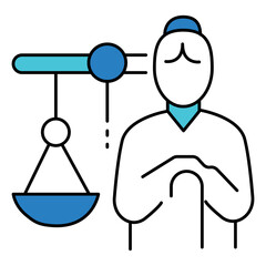 Legal Compliance Elder Law vector Icon design for Justice