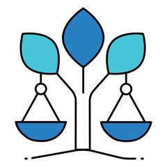 Fototapeta premium Legal Compliance Climate Environmental Law vector Icon design for Justice