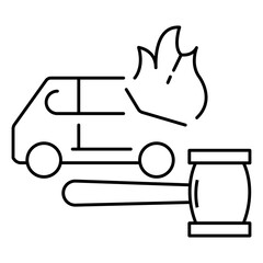 Civil Law and Tort Law vector Icon Design