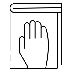 Obraz premium Oath vector Icon design Depicting Legal Authority and Commitment