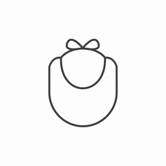 small clothing accessory baby bib icon sign vector
