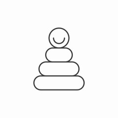 stacking toy blocks icon sign vector