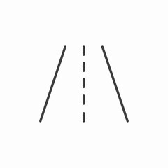 straight road ahead icon sign vector