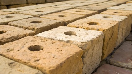 Tuf Steen Textured Bricks with Holes
