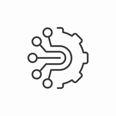 tech integration system icon sign vector