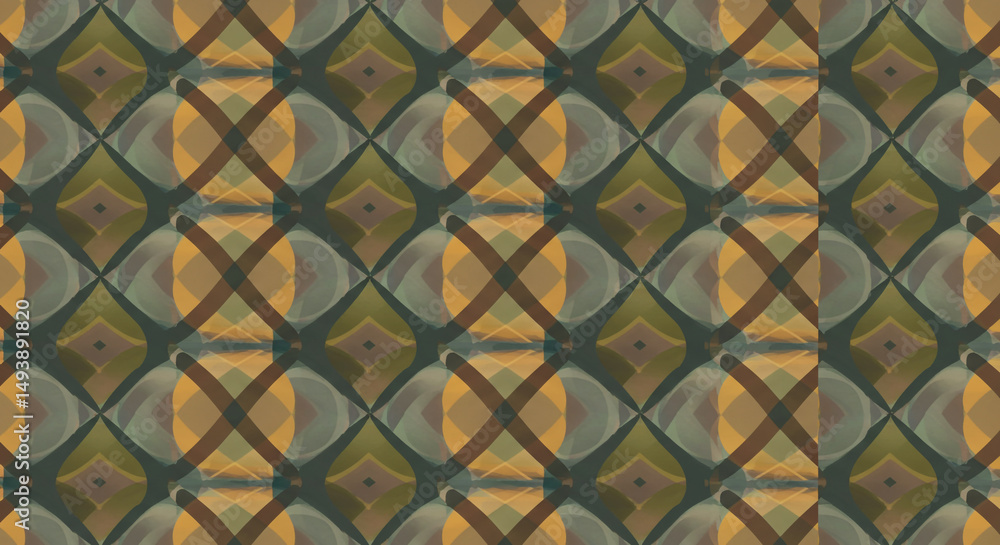 Poster seamless abstract pattern featuring a harmonious blend of geometric shapes