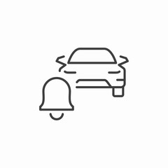 vehicle alarm security icon sign vector