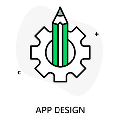 Mobile Application Development and Design vector Icon design
