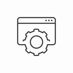 web development settings icon sign vector