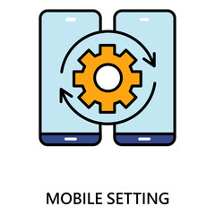 Phone Settings and Digital Control vector Icon design