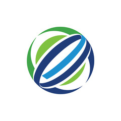 Modern Abstract Globe Sphere Logo Vector