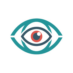 Modern Abstract Eye Logo with Symmetry and Circular Design