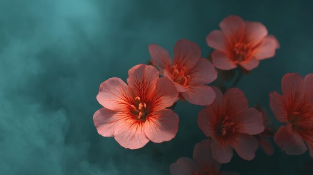 Close-up of a group of pink flowers. the flowers are in full bloom and have five petals each. the petals are a vibrant shade of pink and have a yellow center. - Powered by Adobe