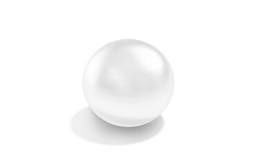 Blank white pilates ball mockup, side view
