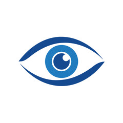 Optometry Logo Concept with Clean Eye Symbol